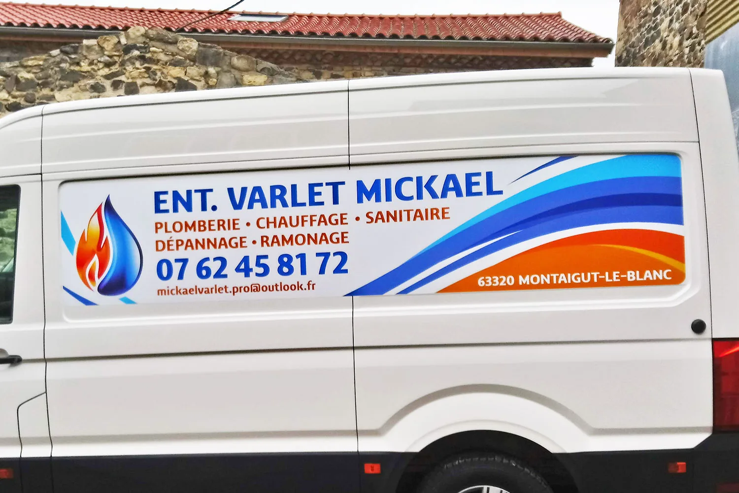 Création du flocage du camion de Mickael Varlet