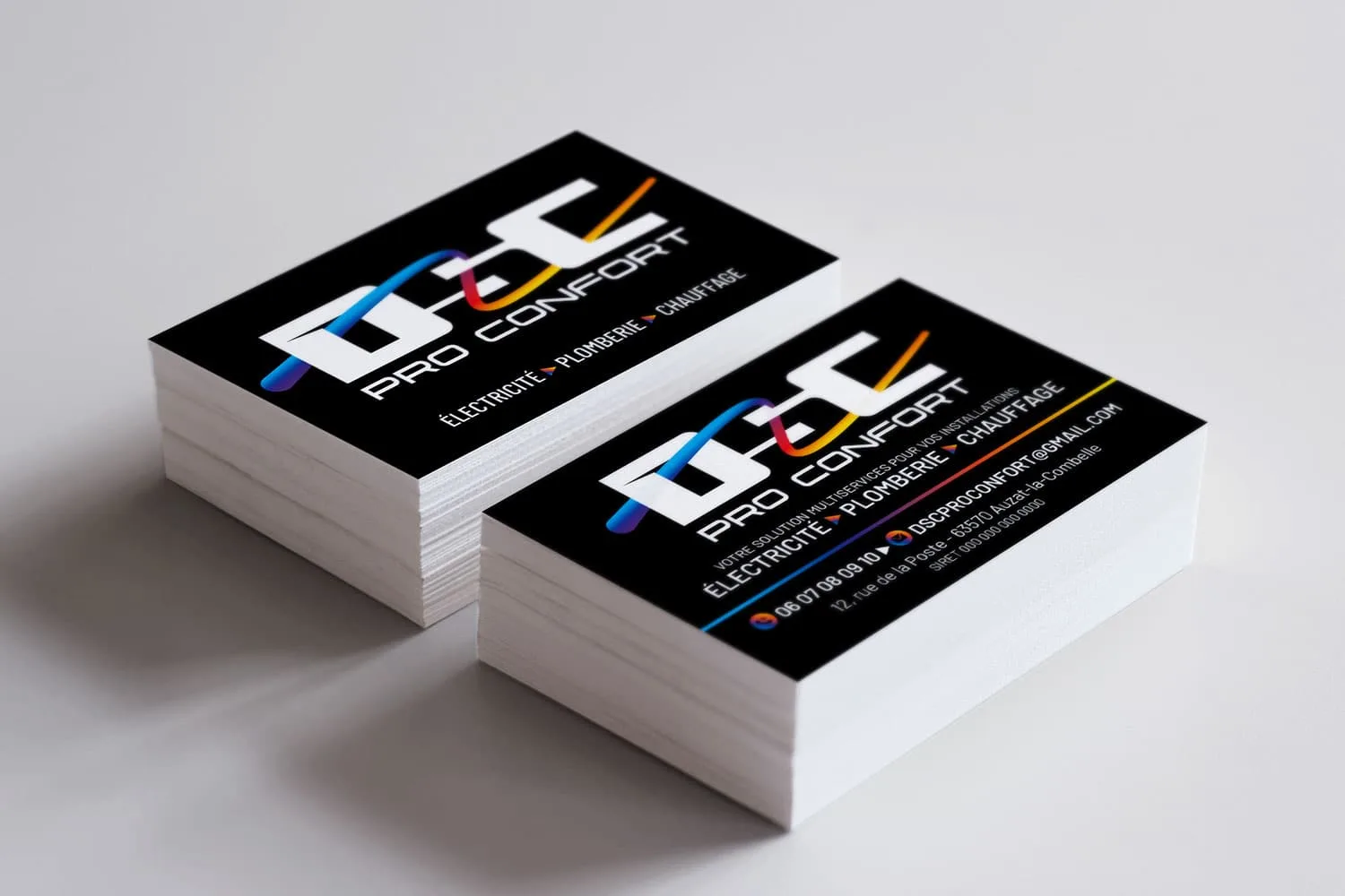 Création carte de visite de DSC Pro Confort