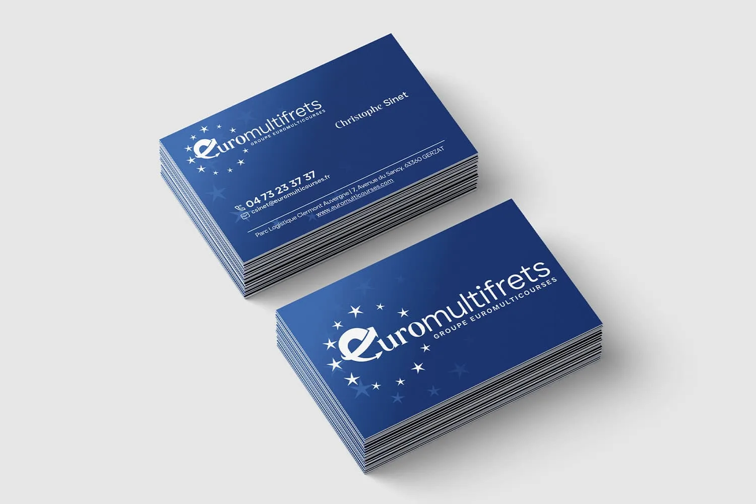 Création et impression des cartes de visite d'Euromultifrets - Creartwork Communication à Issoire