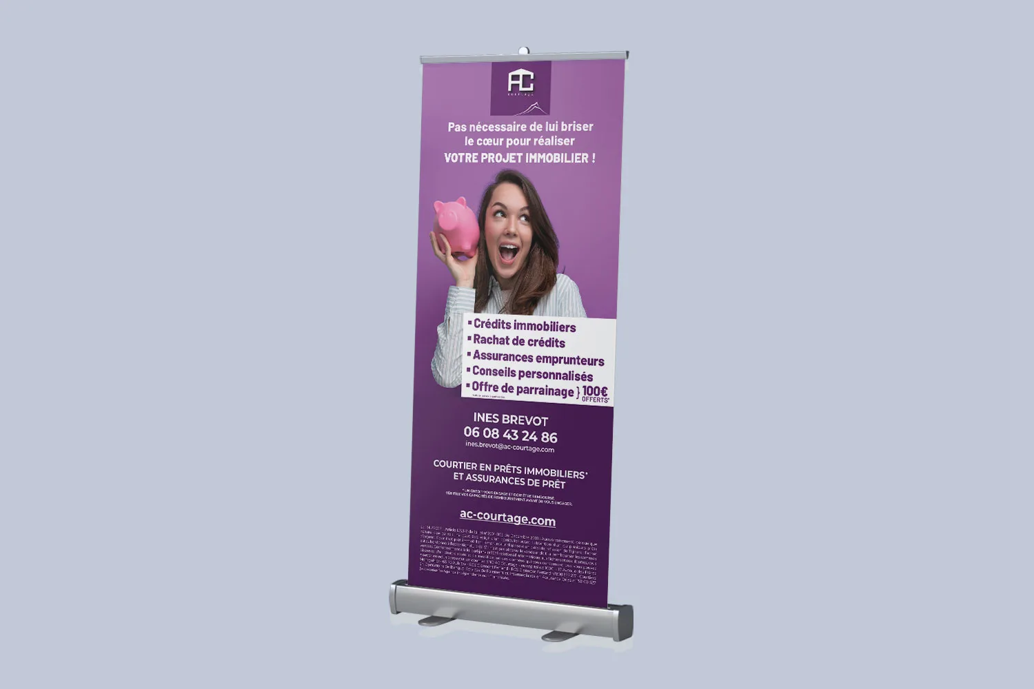 Réalisation du roll-up d'AC Courtage