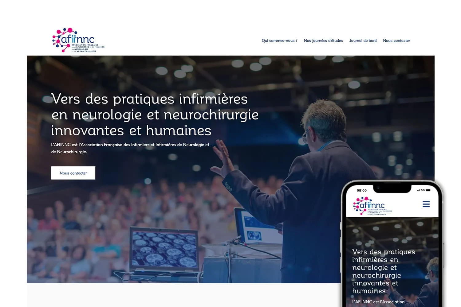 Création du site one page de l'AFIINNC
