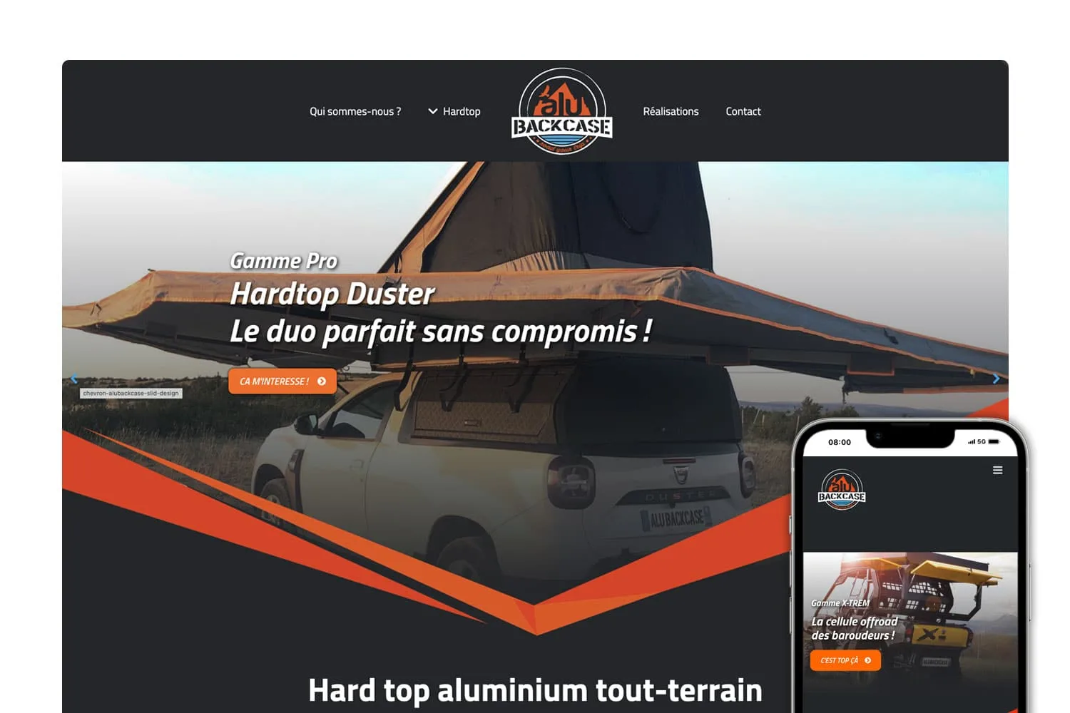 Création site internet d'Alubackcase